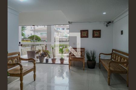 Hall social de apartamento para alugar com 3 quartos, 118m² em Barra Funda, Guarujá