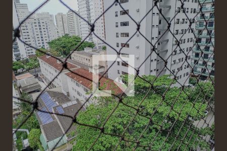 Vista da Sala de apartamento para alugar com 3 quartos, 118m² em Barra Funda, Guarujá
