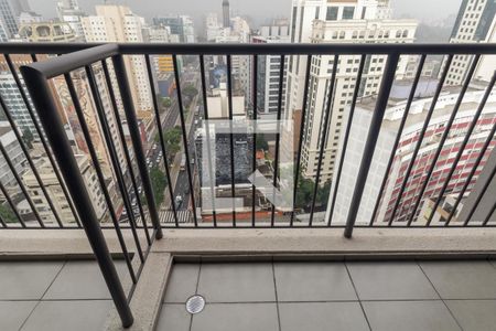Varanda da Sala de apartamento para alugar com 1 quarto, 38m² em Consolação, São Paulo
