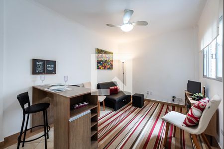 Sala de apartamento para alugar com 1 quarto, 69m² em Ponta da Praia, Santos