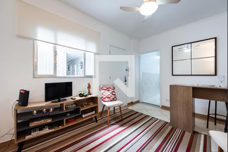 Sala de apartamento para alugar com 1 quarto, 69m² em Ponta da Praia, Santos