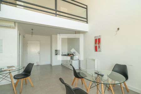 Sala / Cozinha de apartamento à venda com 1 quarto, 58m² em Azenha, Porto Alegre