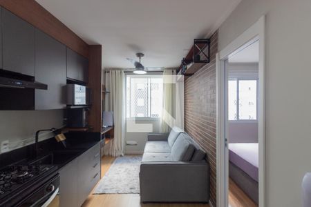 Sala/Cozinha conjugados de apartamento para alugar com 1 quarto, 24m² em Santo Amaro, São Paulo