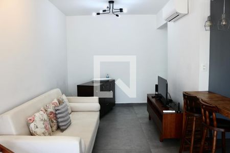 Sala de apartamento para alugar com 2 quartos, 71m² em Loteamento João Batista Julião, Guarujá