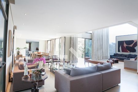 sala de casa de condomínio à venda com 6 quartos, 900m² em Bosque Residencial do Jambreiro, Nova Lima