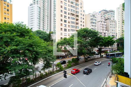 Vista da Varanda da Sala/Quarto de kitnet/studio à venda com 1 quarto, 40m² em Bela Vista, São Paulo