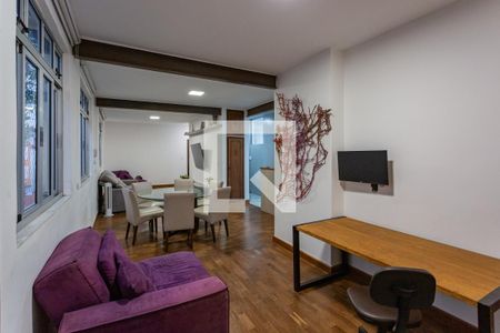 Sala de apartamento para alugar com 3 quartos, 120m² em Coração Eucarístico, Belo Horizonte