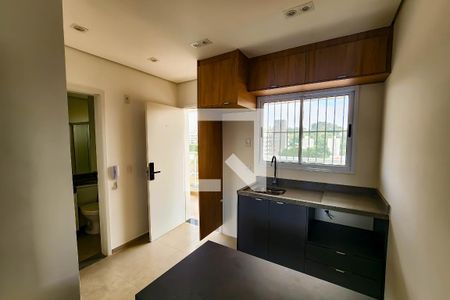 Sala e Cozinha de apartamento para alugar com 1 quarto, 25m² em Jardim Trussardi, São Paulo