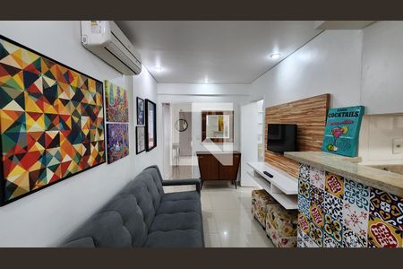 Sala de apartamento para alugar com 1 quarto, 45m² em Gonzaga, Santos