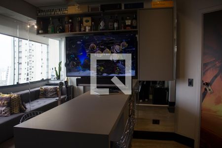 Sala/cozinha de kitnet/studio à venda com 1 quarto, 40m² em Paraíso do Morumbi, São Paulo