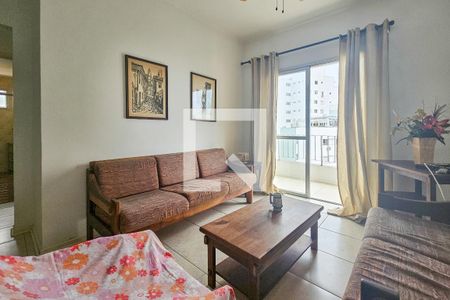 Sala de apartamento para alugar com 2 quartos, 89m² em Vila Alzira, Guarujá