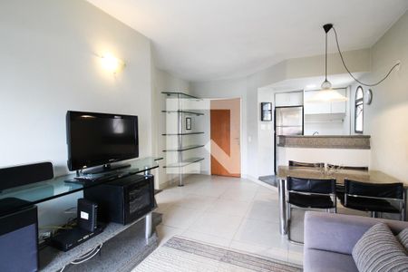 Sala  de apartamento para alugar com 1 quarto, 45m² em Itaim Bibi, São Paulo