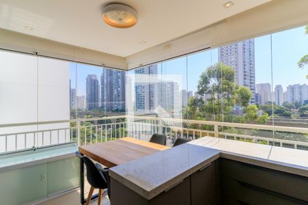 Varanda Gourmet de apartamento à venda com 1 quarto, 63m² em Brooklin, São Paulo