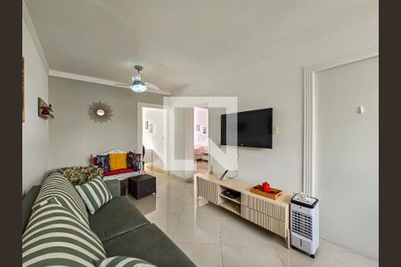 Sala de apartamento para alugar com 2 quartos, 65m² em Barra Funda, Guarujá