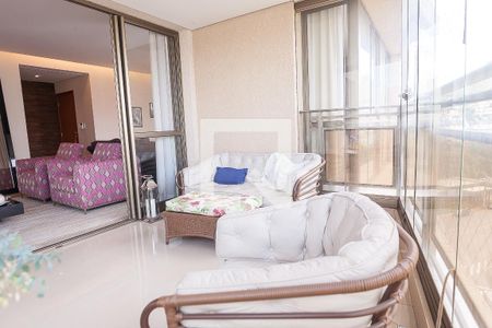 varanda sala de apartamento à venda com 4 quartos, 271m² em Vila da Serra, Nova Lima