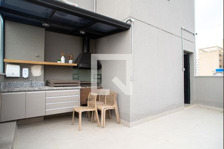 Área comum - Churrasqueira de kitnet/studio para alugar com 1 quarto, 27m² em Bela Vista, São Paulo