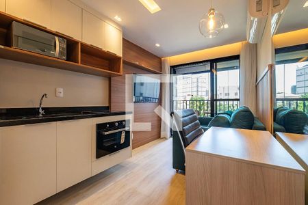 Sala/Cozinha de apartamento para alugar com 1 quarto, 33m² em Pinheiros, São Paulo