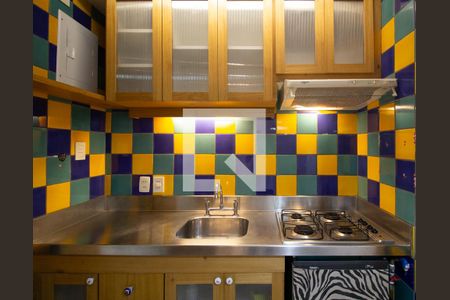 Cozinha  de kitnet/studio à venda com 1 quarto, 36m² em Leblon, Rio de Janeiro