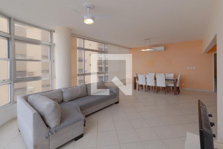 Sala de apartamento para alugar com 3 quartos, 180m² em Pitangueiras, Guarujá
