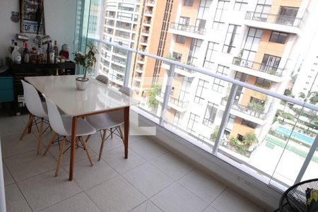 Varanda da Sala de apartamento à venda com 1 quarto, 47m² em Vila Andrade, São Paulo