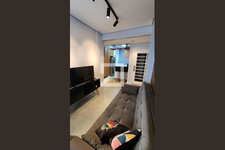 Detalhe Sala de apartamento para alugar com 1 quarto, 39m² em Boqueirão, Santos