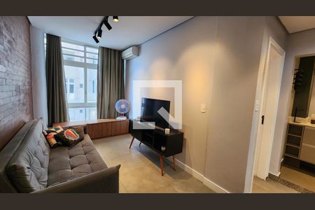 Sala de apartamento para alugar com 1 quarto, 39m² em Boqueirão, Santos