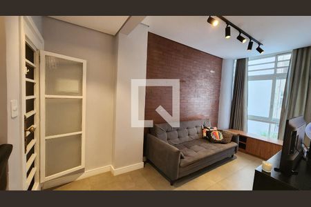 Sala de apartamento para alugar com 1 quarto, 39m² em Boqueirão, Santos