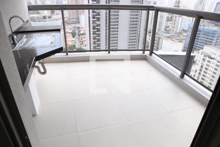 Varanda da Sala de apartamento à venda com 1 quarto, 50m² em Jardim das Acácias, São Paulo