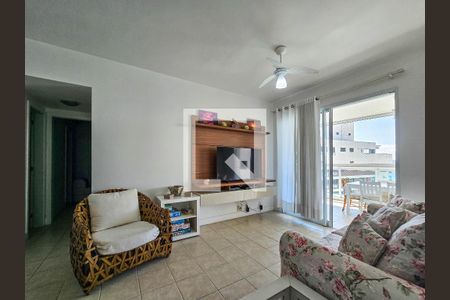 Sala de apartamento para alugar com 2 quartos, 100m² em Vila Alzira, Guarujá