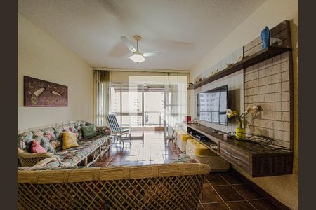 Sala de apartamento para alugar com 2 quartos, 82m² em Mar E Céu, Guarujá