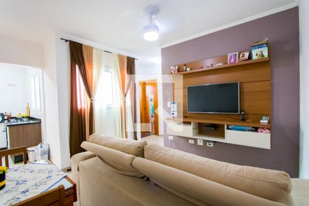 Sala de apartamento à venda com 2 quartos, 100m² em Vila Alzira, Santo André
