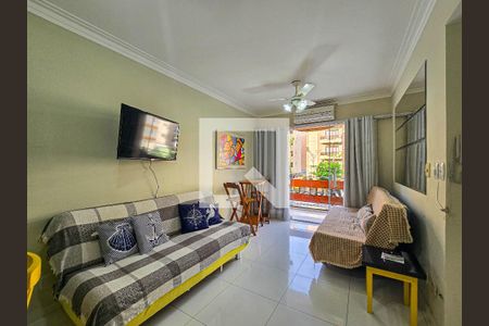 Sala de apartamento para alugar com 1 quarto, 59m² em Enseada, Guarujá