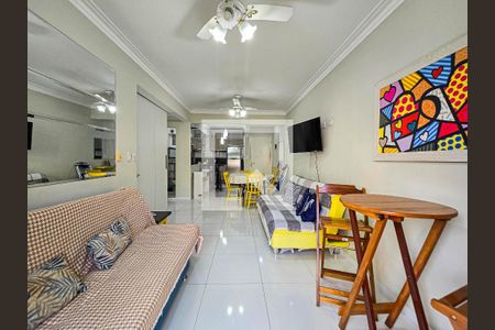 Sala de apartamento para alugar com 1 quarto, 59m² em Enseada, Guarujá