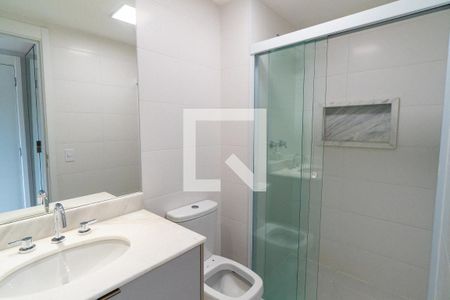 Banheiro da Suíte de apartamento para alugar com 1 quarto, 50m² em Mirandópolis, São Paulo