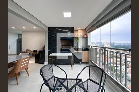 Varanda Gourmet Integrada de apartamento à venda com 3 quartos, 93m² em Jardim Caravelas, São Paulo