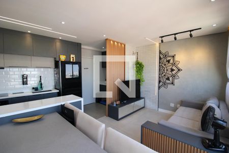 Sala / Cozinha de apartamento à venda com 1 quarto, 37m² em Vila Dom Pedro Ii, São Paulo