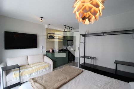 Sala/Quarto de kitnet/studio para alugar com 1 quarto, 31m² em Indianópolis, São Paulo