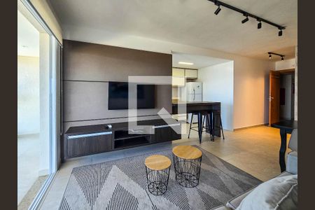 Sala de apartamento para alugar com 2 quartos, 100m² em Jardim Virginia, Guarujá