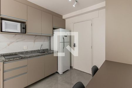 Cozinha de kitnet/studio para alugar com 1 quarto, 25m² em Vila Buarque, São Paulo