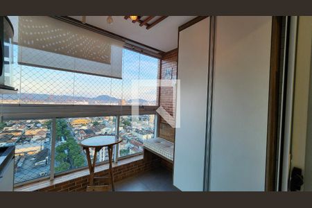 Varanda gourmet de apartamento para alugar com 1 quarto, 49m² em Macuco, Santos
