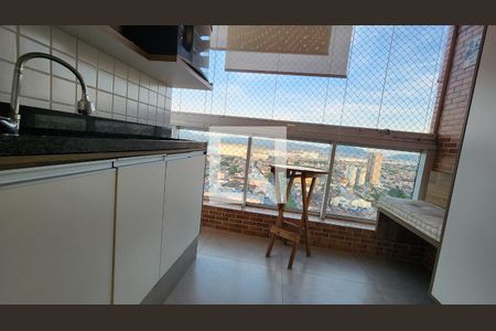 Varanda gourmet de apartamento para alugar com 1 quarto, 49m² em Macuco, Santos