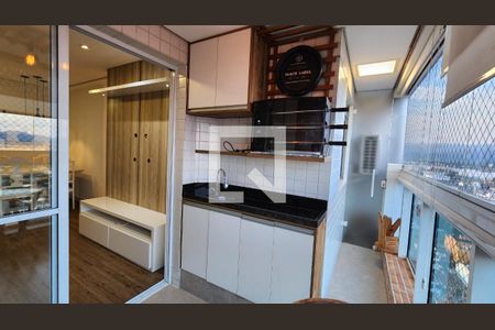 Varanda gourmet de apartamento para alugar com 1 quarto, 49m² em Macuco, Santos