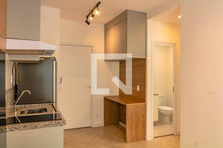 Cozinha de apartamento para alugar com 1 quarto, 34m² em Vila Clementino, São Paulo