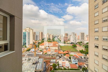 Sacada vista  de apartamento à venda com 1 quarto, 34m² em Vila Clementino, São Paulo