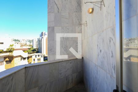 Varanda da Sala de apartamento para alugar com 3 quartos, 100m² em Santo Antônio, Belo Horizonte