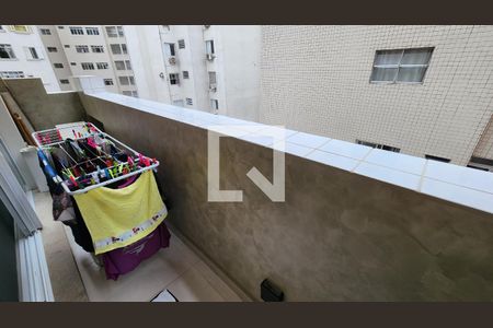 Varanda da Sala de apartamento para alugar com 2 quartos, 62m² em Gonzaga, Santos