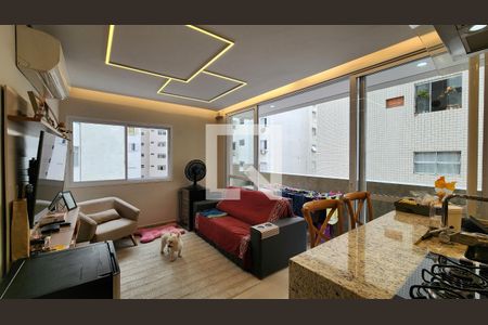 Sala de apartamento para alugar com 2 quartos, 62m² em Gonzaga, Santos
