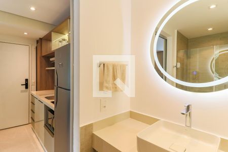 Studio para alugar com 24m², 1 quarto e sem vaga Studio para alugar com 24m², 1 quarto e sem vagaBanheiro