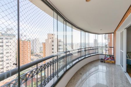 Varanda da Sala de apartamento à venda com 4 quartos, 198m² em Campo Belo, São Paulo