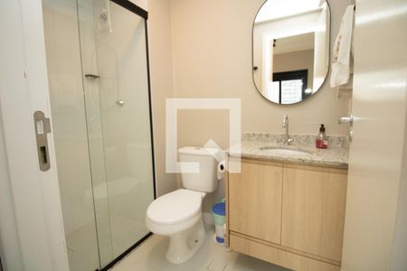 Banheiro, panorâmica  de apartamento para alugar com 1 quarto, 31m² em Vila Olímpia, São Paulo